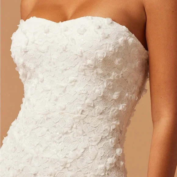 Fashion Nova Strapless White Dress - Picture 2 of 4